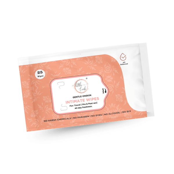 Little Crush Gentle Intimate Wipes | pH Balanced, No Harsh Chemicals, Paraben-Free, Alcohol-Free | 25 Pre-moistened Sheets | for Travel and Daily Use