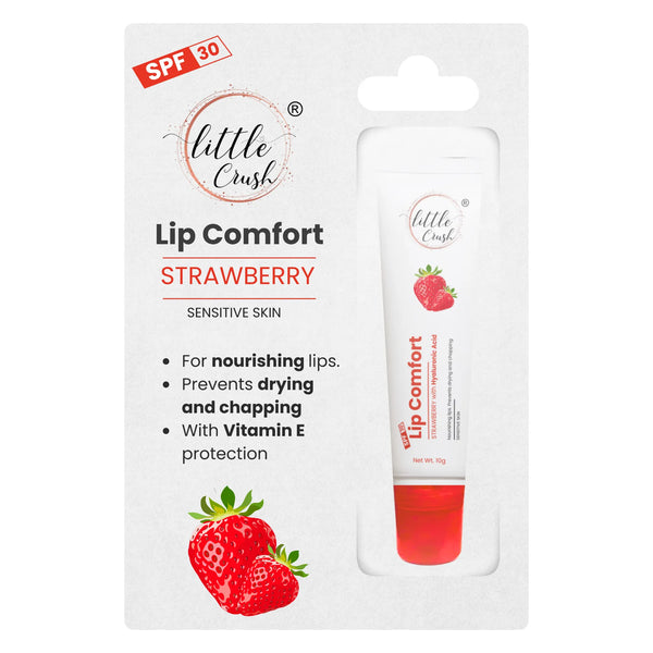 Little Crush Lip Comfort | Strawberry Lip Balm | SPF 30, Vitamin E, Sensitive Skin, 10g