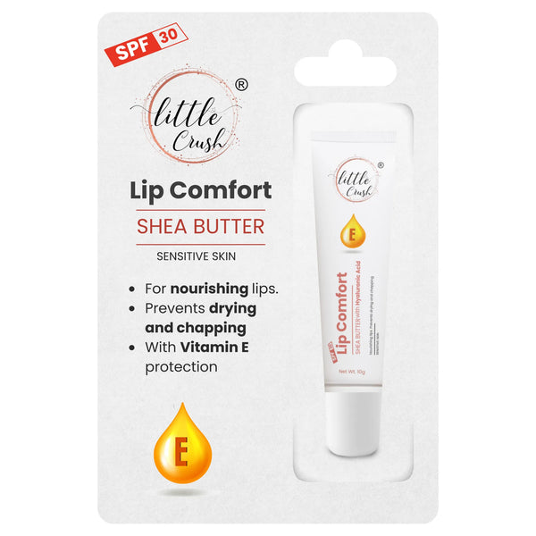 Little Crush Lip Comfort | Vitamin E Lip Balm | with Shea Butter, Hyaluronic Acid, Vitamin E, SPF 30, Sensitive Skin, 10g